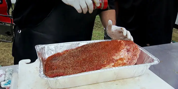 Preparing the Brisket