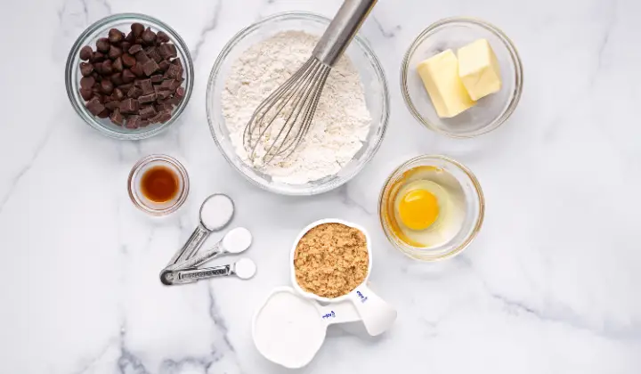 Ingredients for Burr Cookie Recipe